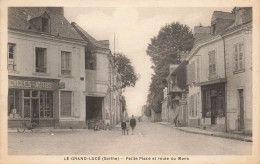 Le Grand Lucé * Petite Place Et Route Du Mans * Commerce Magasin Cycles Autos - Le Grand Luce