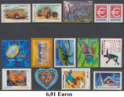 TIMBRES EUROS - ANNÉES 1999 A 2015 - DÉFAUTS -- Explications Ci-dessous - REMISE 30 % -- - Collections