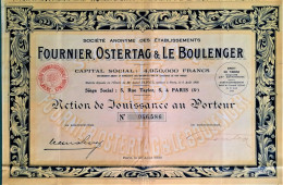 S.A. Des Etablissements Fournier, Ostertag & Le Boulenger - Paris - 1930 - Otros & Sin Clasificación