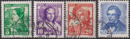 1935 Schweiz / Pro Juventute ° Zum:CH J73-J76, Mi:CH 287-290, Yt:CH 282-285, Frauentrachten, Stefano Franscini - Used Stamps