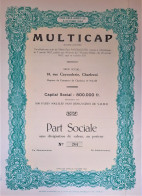 Multicap - Part Sociale - Charleroi  1967 - Bergbau