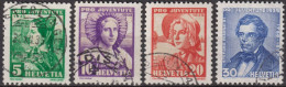 1935 Schweiz / Pro Juventute ° Zum:CH J73-J76, Mi:CH 287-290, Yt:CH 282-285, Frauentrachten, Stefano Franscini - Used Stamps