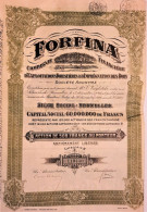 S.A. Forfina  Compagnie Financiére D'exploitations Forestières Et D'impregnation Des Bois -1926 - Bruxelles - Agricoltura