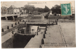 CPA 35 - REDON (Ille Et Vilaine) - 940. Point De Jonction De La Vilaine Et Du Canal De Nantes à Brest - Dos Simple - Redon