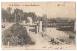 CPA 35 - REDON (Ille Et Vilaine) - Vue De Gaudion Et Le Pont Du Chemin De Fer - Dos Simple - Redon