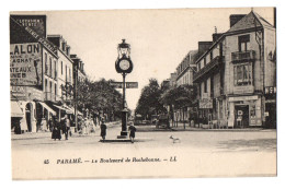 CPA 35 - PARAME  (Ille Et Vilaine) - 45. Le Boulevard De Rochebonne - LL (petite Animation, Horloge, Salon De Thé) - Parame