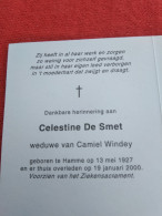 Doodsprentje Celestine De Smet / Hamme 13/5/1927 - 19/1/2000 ( Camiel Windey ) - Religión & Esoterismo