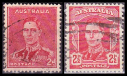 1938 - AUSTRALIA - REY JORGE VI - YVERT 130,132 - Usados