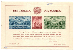 1945 - San Marino BF 7 Carducci ND   +++++++ - Neufs