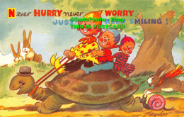 R424993 Never Hurry Never Worry Just Keep Smiling. Bamforth. Merry Message Serie - World