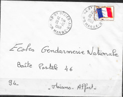 Cachet Manuel 52-St Dizier-Air I0-I2 I969 Sur Timbre FM Draprau Tricolore - Military Airmail