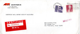 L77538 - USA - 1973 - 50¢ Stone MiF A Einfach-R-RSchBf U.S.POSTAL SERVICE FL 330 -> San Francisco, CA - Storia Postale