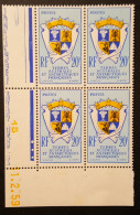 Timbre TAAF, BLOC DE 4 COIN Daté, YT 15 Faune Armoirie, EPF Missions PEV, Sans Charnière - Unused Stamps