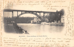 53-MAYENNE-VIADUC METALLIQUE-LES GRANDS MOULINS-N°6023-D/0141 - Mayenne