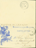 Guerre 14 Carte Lettre Correspondance Militaire Franchise CAD Trésor & Postes SP 139 Coq Drapé Drapeau Lauriers - WW I