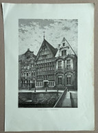 MALINES - MAISONS DU SEIZIÈME SIÉCLE / MECHELEN - HUIZEN UIT DE 16° EEUW - E. PUTTAERT  34 X 23,5 Cm (komt Uit Oud Boek) - Other & Unclassified