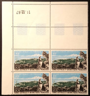 Timbre TAAF KERGUELEN Port Aux Français, BLOC DE 4 Coin Daté, YT PA14, Sans Charnière, Poste Aérienne - Unused Stamps