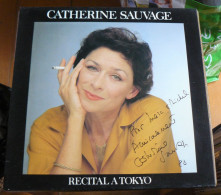 LP Dédicacé Catherine SAUVAGE : Récital à Tokyo - LCDM LDX 74798 - 1983 - Otros - Canción Francesa