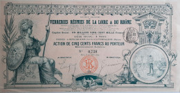 Verreries Réunies De La Loire & Du Rhône  - Paris - 1892 !! - Andere & Zonder Classificatie