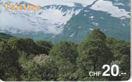 Nº 1092 TARJETA DE SUIZA DE TELELINE DE UN PAISAJE - Suisse