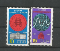 DDR 1969 550th Anniv. Rostock Univ. Y.T. 1212/1213 ** - Unused Stamps