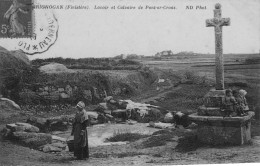 BRIGNOGAN - Lavoir Et Calvaire De Pont-ar-Croaz - Animé - Brignogan-Plage