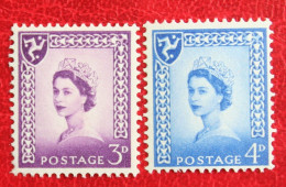 WILDING Phosphors ISLE Of MAN (Mi 1y 3y) 1967 1968 POSTFRIS MNH ** ENGLAND GRANDE-BRETAGNE GB GREAT BRITAIN - Isle Of Man