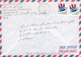 USA ETATS UNIS AFFRANCHISSEMENT COMPOSE SUR LETTRE DE POUR LA FRANCE 1992 - Storia Postale