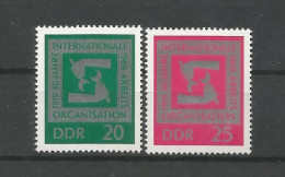 DDR 1969 50th Anniv. Workers Party Y.T. 1210/1211 ** - Unused Stamps