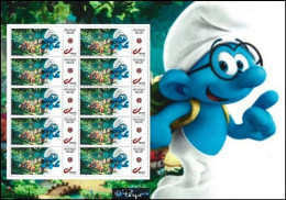 DUOSTAMP/MYSTAMP** - Schtroumpf à Lunettes - Les Schtroumpfs- Les Schtroumpfs & Le Village Perdu 2019 - 3/3 - RRR - Mint