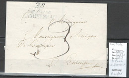 France - Lettre - Cursive 28 - LE FAON Landerneau - Finistére - - 1801-1848: Precursors XIX