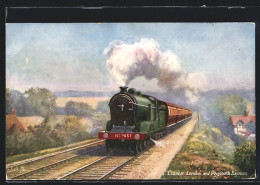 Artist's Pc L & SWR London And Plymouth Express, Englische Eisenbahn  - Trains