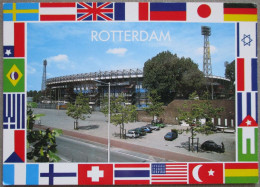 HOLLAND NETHERLAND ROTTERDAM HARBOUR FEYENOORD STADIUM POSTCARD CARTOLINA ANSICHTSKARTE CARTE POSTALE POSTKARTE CARD - Rotterdam