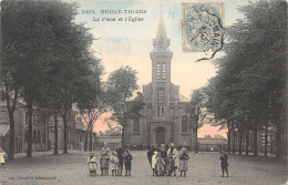 59-BRUAY THIERS-PLACE ET EGLISE-ANIMEE-N°6029-F/0317 - Other & Unclassified