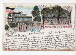 8 - WOLFENBÜTTEL - WALDGASTHAUS - Gruss Aus ANTOINETTENRUH - Litho 1898 - Wolfenbüttel