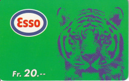 Nº ???? TARJETA DE SUIZA DE TELELINE DE UN TIGRE (TIGER) ESSO - Zwitserland