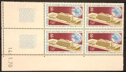 Timbre TAAF BLOC DE 4 Coin Daté, N°33, Sans Charnière, Nouveau Bâtiment De L'U.P.U. , à Berne. - Unused Stamps