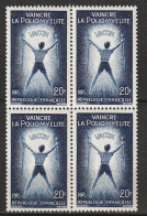 N° 1224 Vaincre La Poliomeliyte: Beau Bloc De 4 Timbres Neuf - Ungebraucht