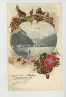 SUISSE - URI - FLÜELEN (embossed Postcard) - Flüelen