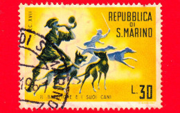 SAN MARINO - Usato - 1961 - Caccia Antica - Battitore Con Cani  - 30 L. - Used Stamps