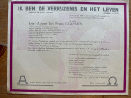 Heer Jozef Claesen *1897 Hingene +1958 Antwerpen Echtg Cool Mees Borremans NV Orbis Ons Land NV Altiora NV Fama Van Der - Décès