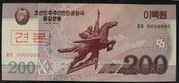 North Korea Nordkorea - 2008 - 200 Won (Specimen) - P62s UNC - Korea (Nord-)