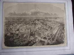 GRAVURE SUR BOIS 19ème VUE DE LEIPSICK ALLEMAGNE - Otros & Sin Clasificación