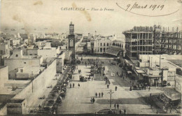 CASABLANCA Place De France RV Beau Cachet Troupes D' Occuparion Du Maroc Occidental  Reunion Des Officiers - Casablanca