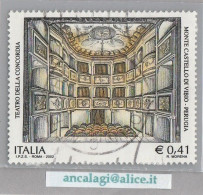 USATI ITALIA 2002 - Ref.0882A "TEATRO DELLA CONCORDIA - PERUGIA" 1 Val. - - 2001-10: Gebraucht