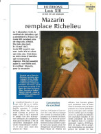 FICHE ATLAS: MAZARIN REMPLACE RICHELIEU -BOURBONS - Geschiedenis