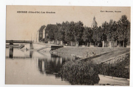 SEURRE * COTE D'OR * LES QUAIS * GRADINS *  édit. Meunier * PONT * CAMPANILE - Autres & Non Classés