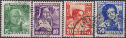 1936 Schweiz / Pro Juventute ° Zum:CH J77-J80, Mi:CH 306-309, Yt:CH 298-301, Frauentrachten, Hans Georg Nägeli - Used Stamps