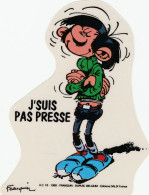 FRANQUIN.GASTON. J'Suis Pas Pressé. RARE Autocollant 1990 Dupuis Belgique/Ed Dalix. COLLECTION ! - Stickers