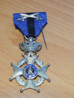 Médaille Belge ABBL Ordre De Léopold Unlingue Avec Glaives - Belgien